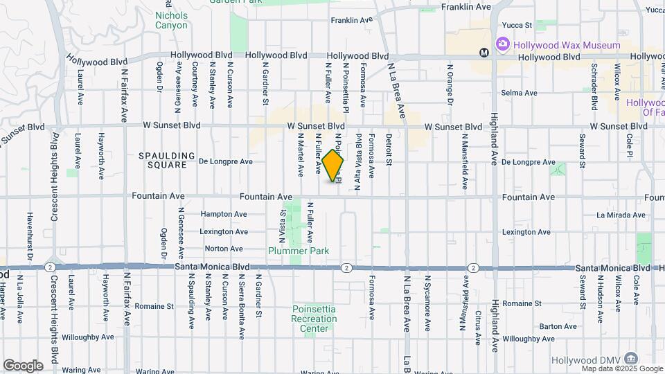 1315 N Poinsettia Pl Mapa y Detalles de la Ubicación