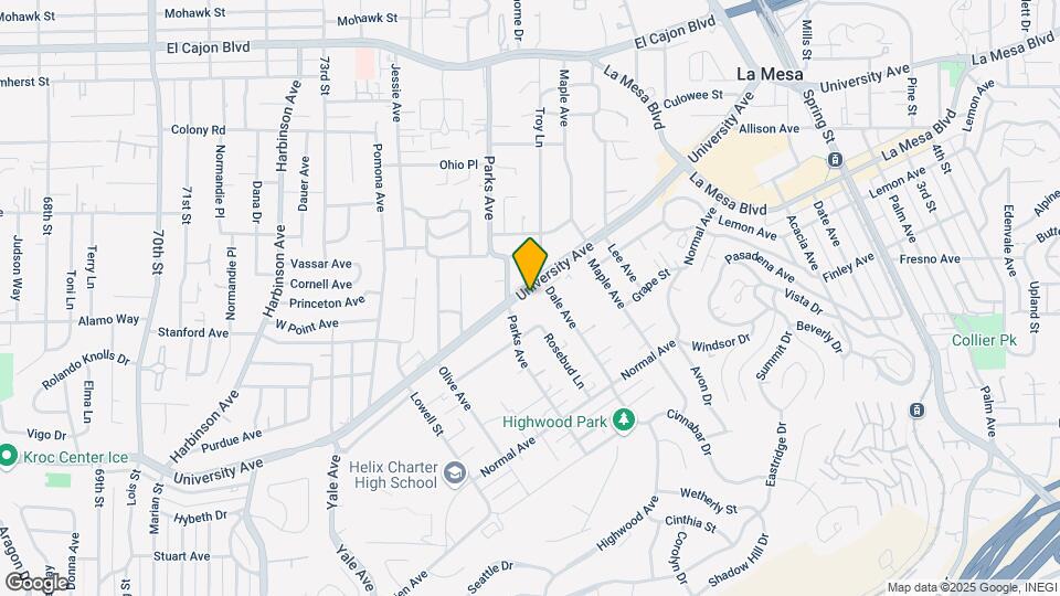7675 University Ave Mapa y Detalles de la Ubicación