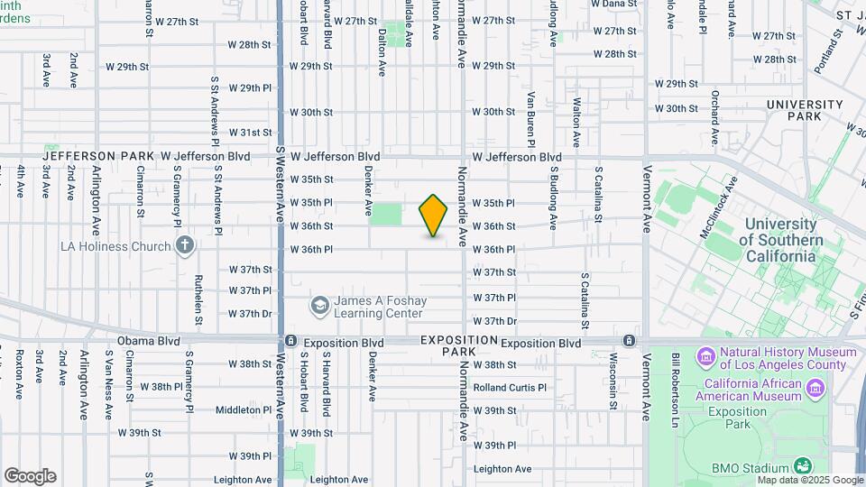 1447 W 36th Pl Map and Location Details