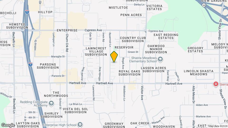 2835 Reservoir Ln Map and Location Details