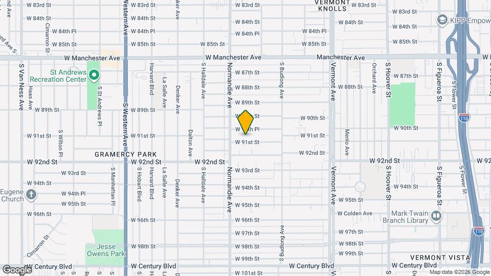 1323 W 91st St Map and Location Details