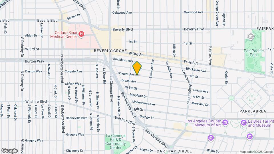 6656 Colgate Ave Map and Location Details