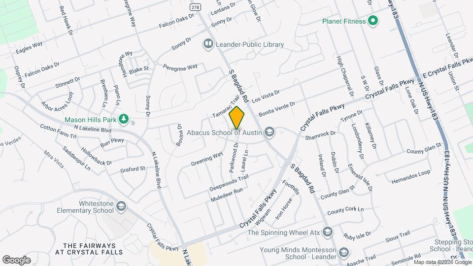 1607 Parkwood Dr Mapa y Detalles de la Ubicación