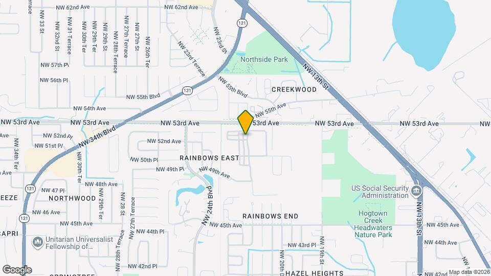 5156 NW 21st Dr Map and Location Details