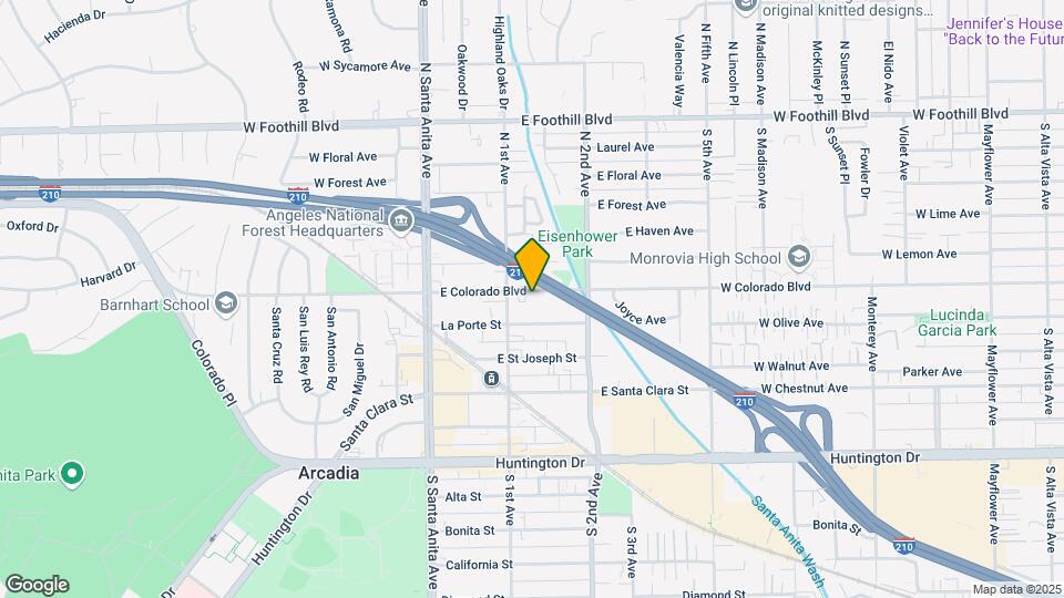 124 E Colorado Blvd Map and Location Details