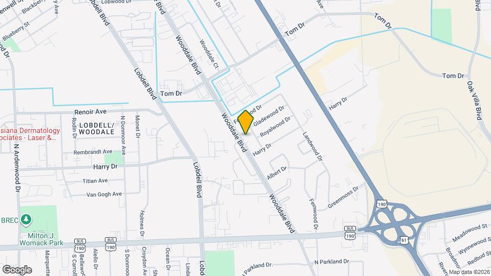 1022 Wooddale Blvd Map and Location Details