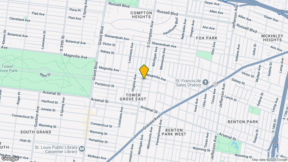 2814 S Compton Ave Map and Location Details