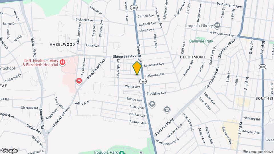 1317 Oakwood Ave Map and Location Details