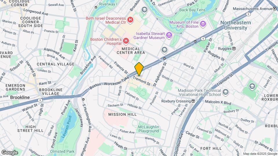 1625 Tremont St, Unit 2 Mapa y Detalles de la Ubicación
