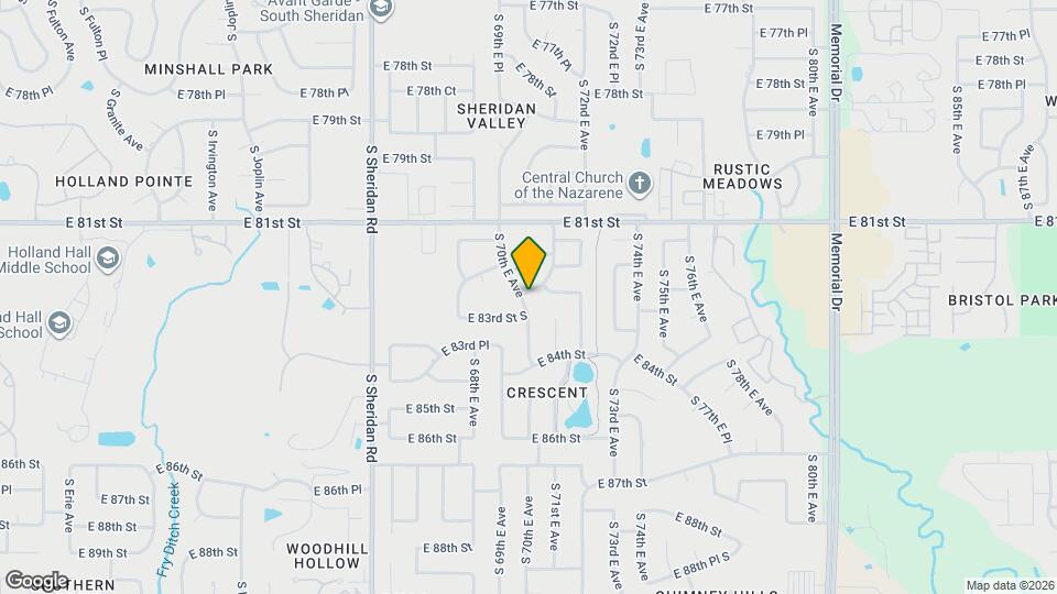 8239 S 70th E Ave Map and Location Details