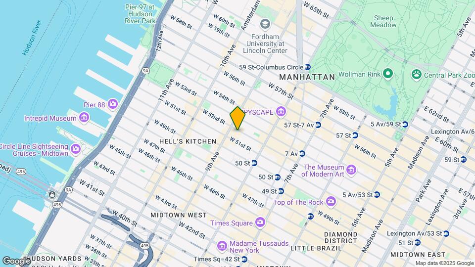 362 W 52nd St Mapa y Detalles de la Ubicación
