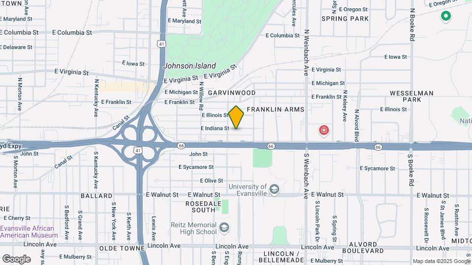 1615 E Indiana St Map and Location Details