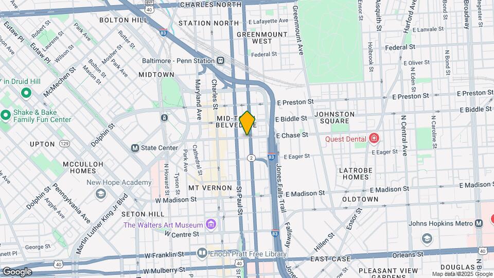 107 E Chase St Mapa y Detalles de la Ubicación