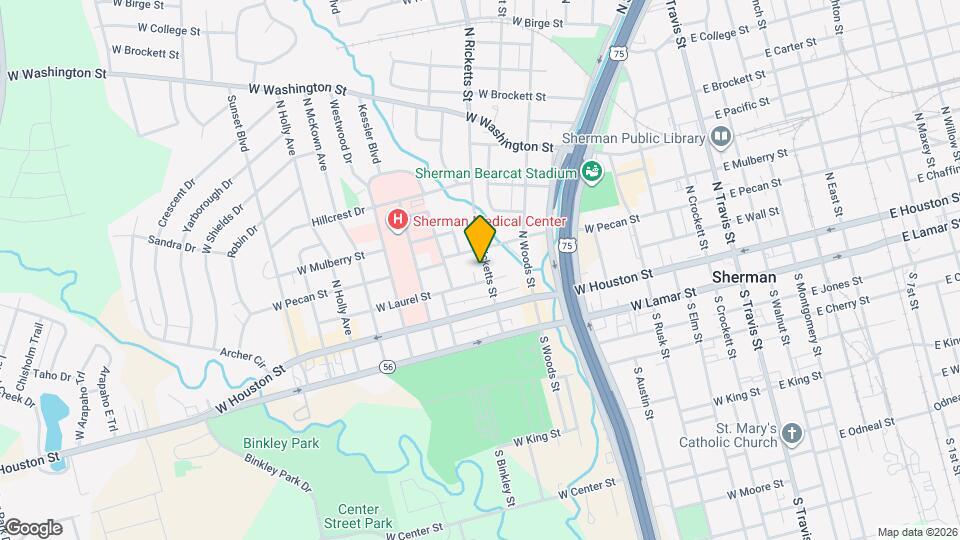 214 N Ricketts St Map and Location Details