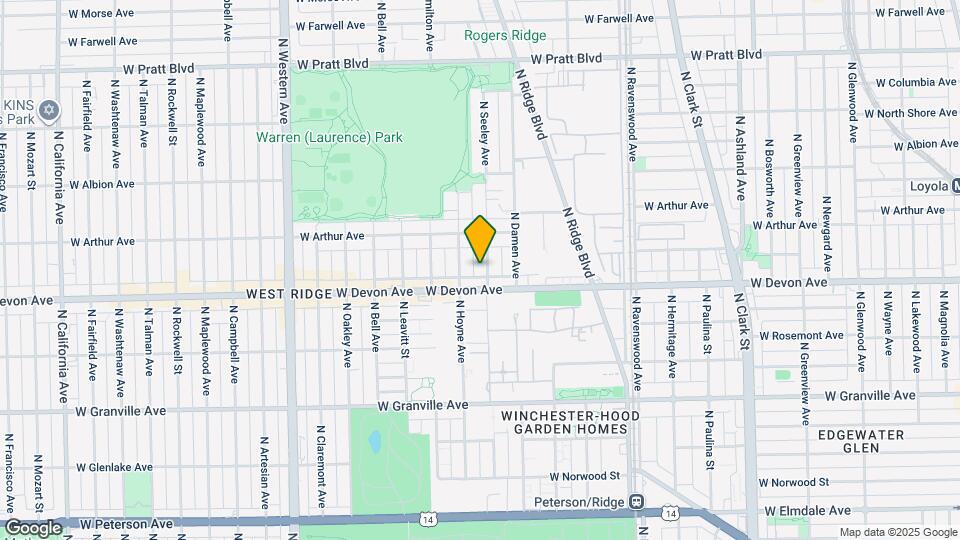 6422 N Seeley Ave Map and Location Details
