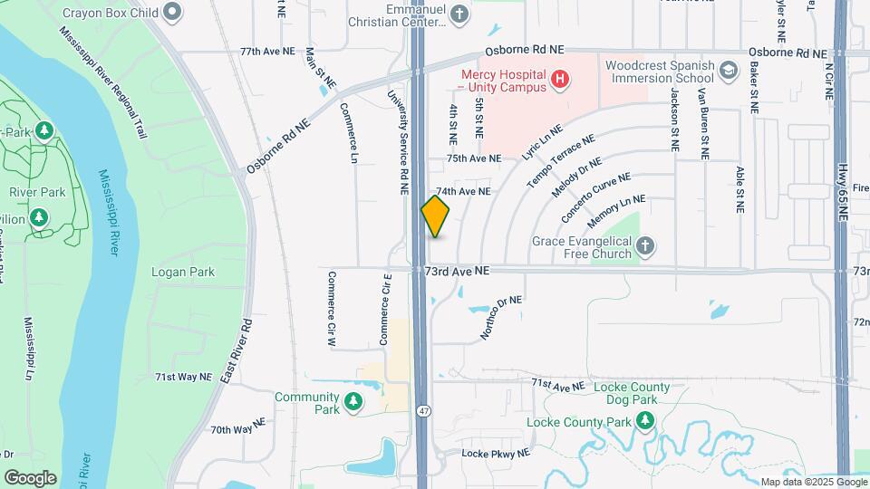 7323 University Ave NE, Unit 7323 Map and Location Details