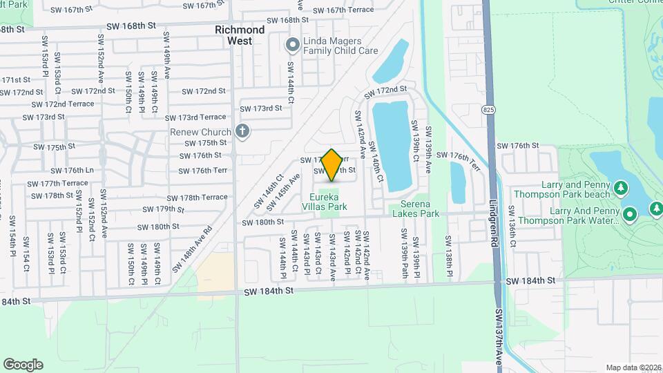 14280 SW 177th Terrace Mapa y Detalles de la Ubicación