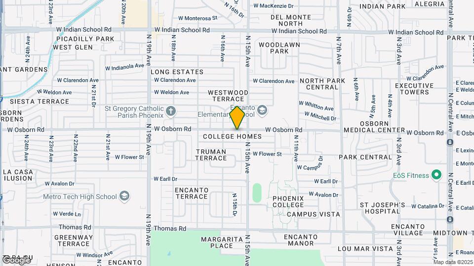 1519 W OSBORN Rd Map and Location Details