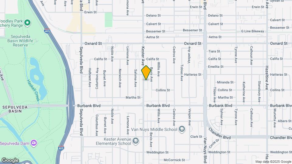 5734 Kester Ave Map and Location Details