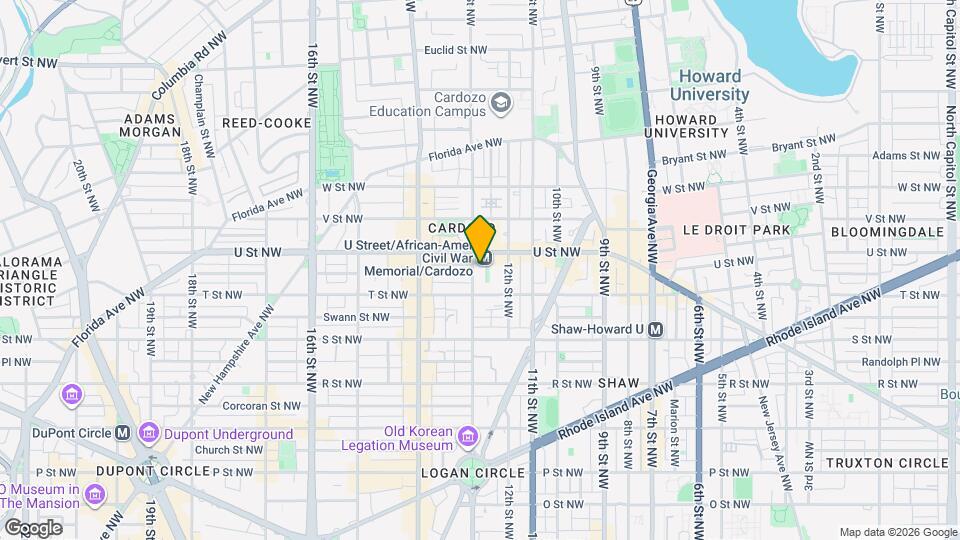 1925 13th St NW, Unit B Map and Location Details