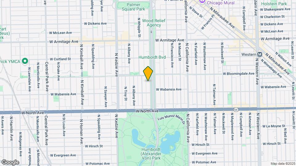 1732 N Humboldt Blvd, Unit 302 Map and Location Details