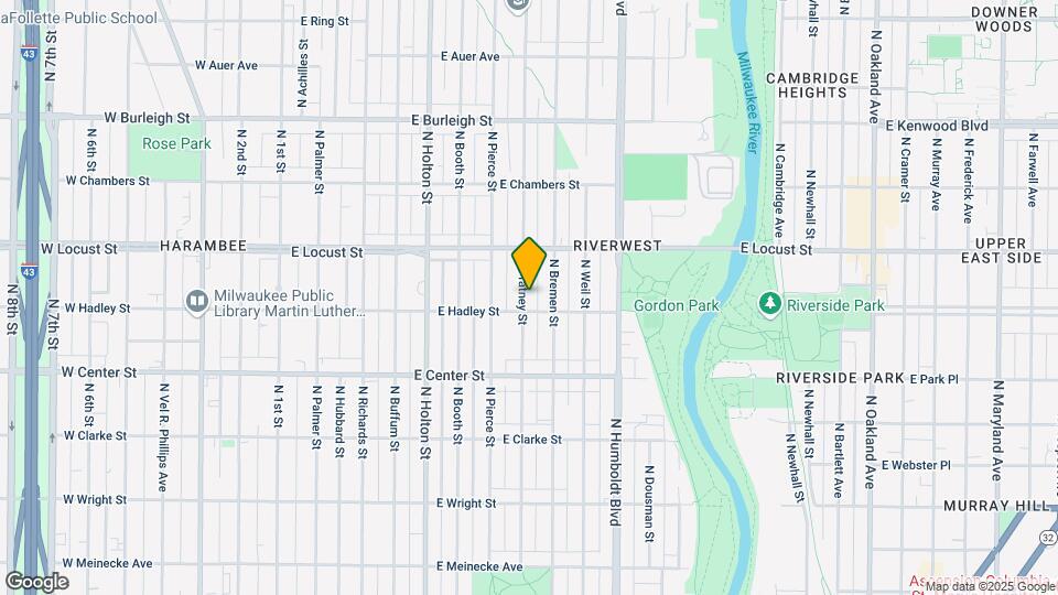 2816 N Fratney St Map and Location Details