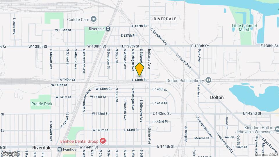13940 S Edbrooke Ave Mapa y Detalles de la Ubicación