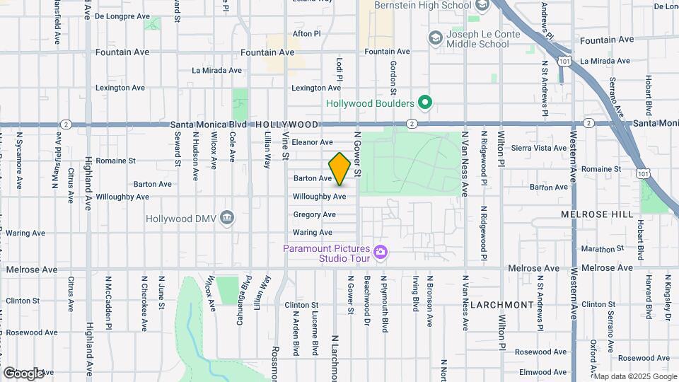 5833 Willoughby Ave Map and Location Details