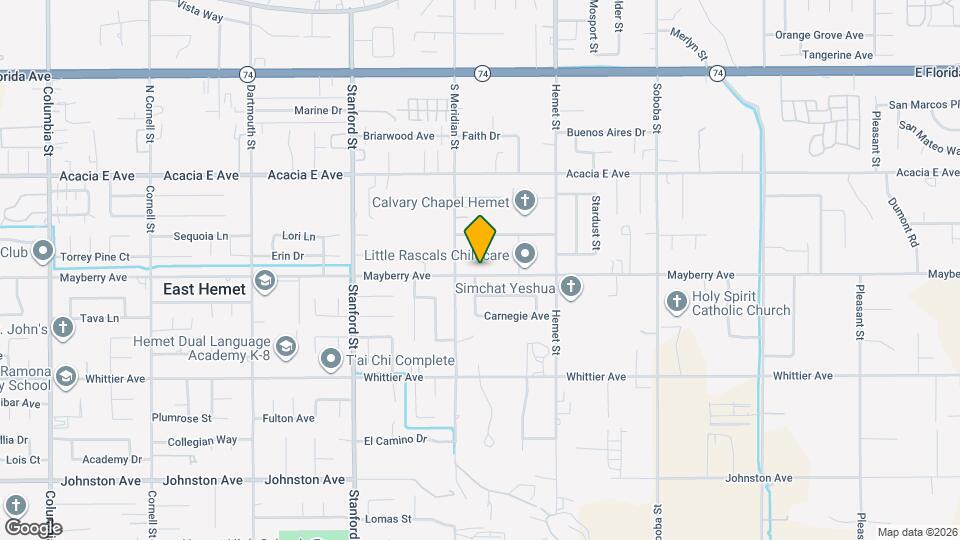 42050 Mayberry Ave Map and Location Details