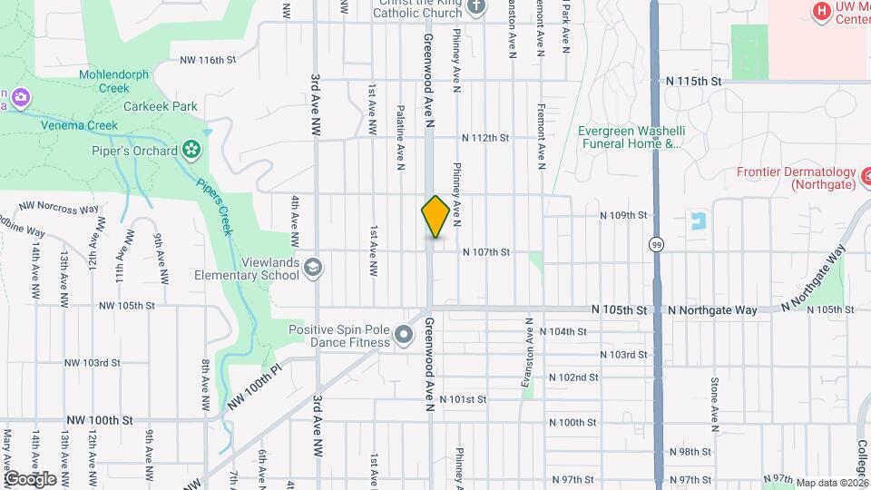 10706 Greenwood Ave N Map and Location Details