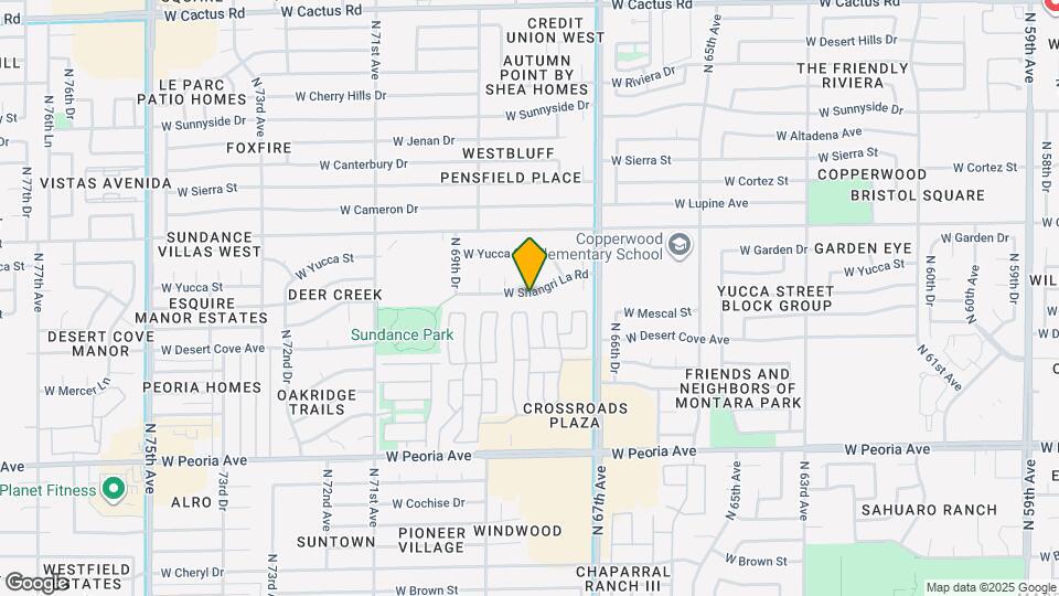 6801 W Shangri La Rd Mapa y Detalles de la Ubicación