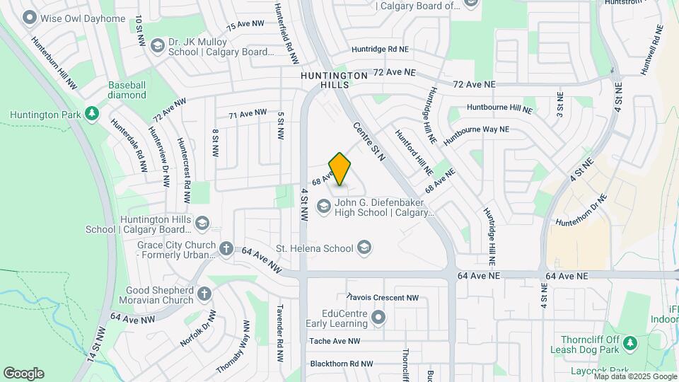 451 Huntsville Cres NW Map and Location Details
