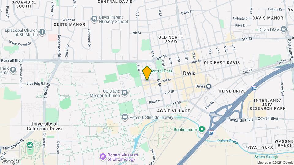 307 University Map and Location Details