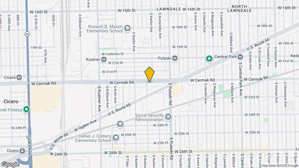 4107 W Cermak Rd, Unit Coachhouse Map and Location Details