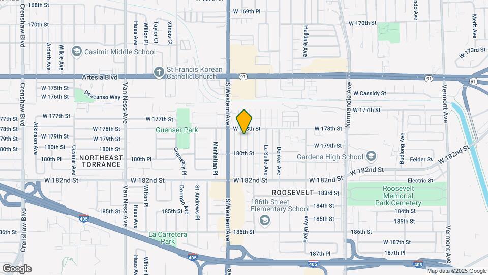 17826 S Hobart Blvd Mapa y Detalles de la Ubicación