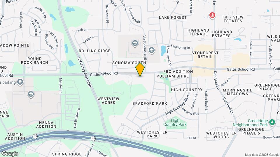 3517 Gattis School Rd Map and Location Details