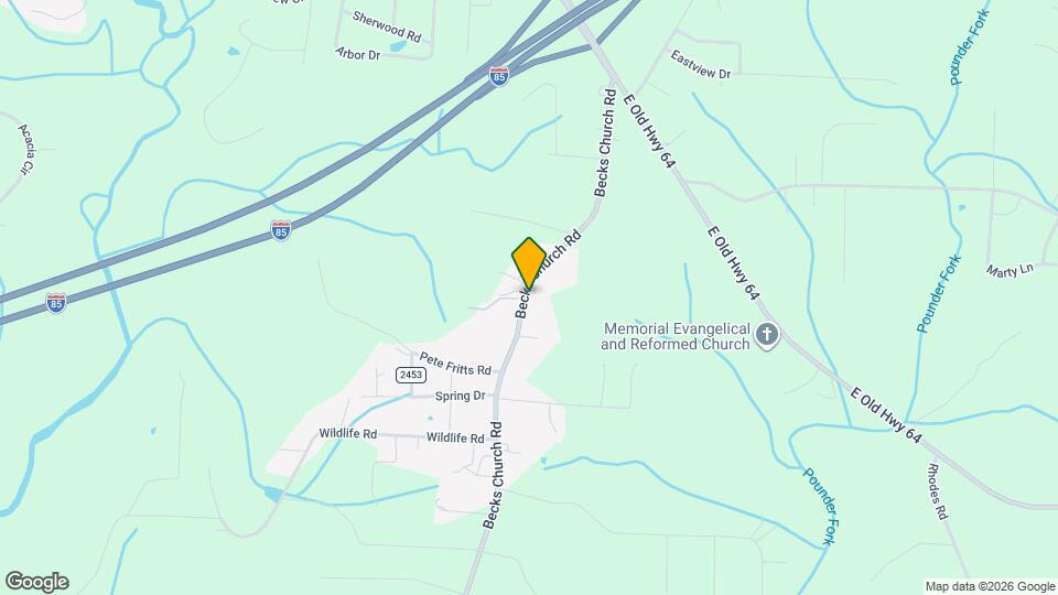 647 Becks Church Rd Map and Location Details