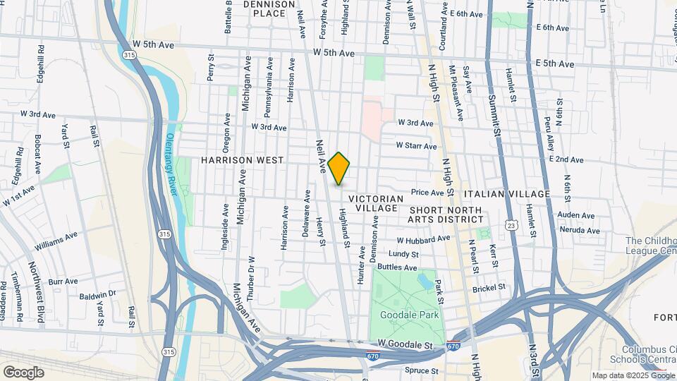 943 Highland St Map and Location Details