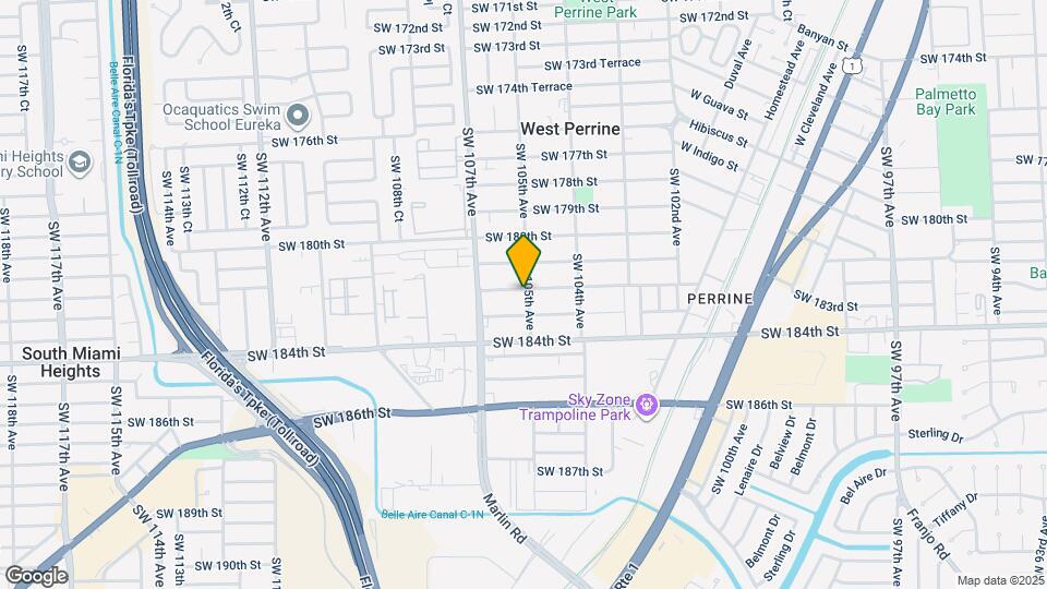 10510 SW 182nd St Map and Location Details