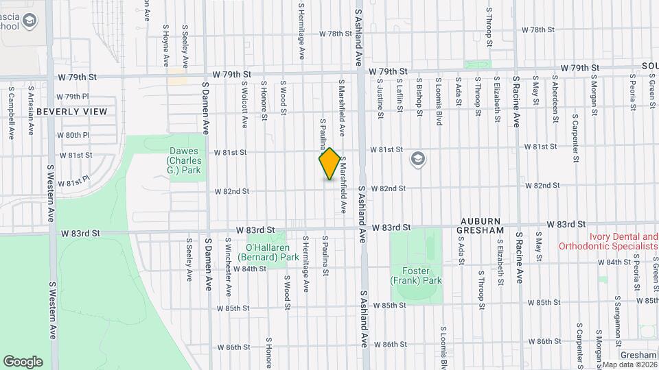8151 S Paulina St Map and Location Details