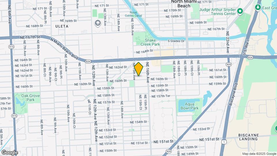 1525 NE 160th St Map and Location Details