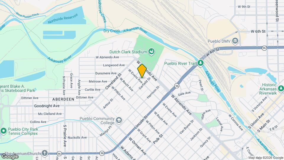 909 W Evans Ave Map and Location Details