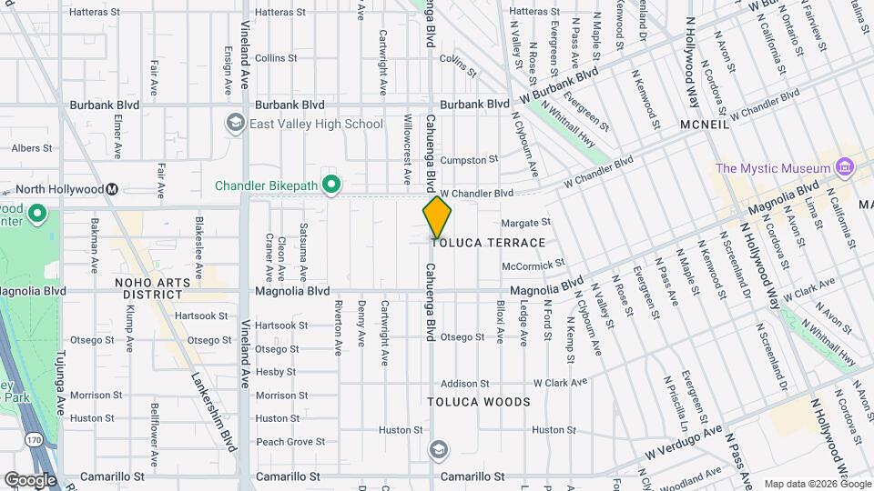 5264 Cahuenga Blvd Map and Location Details