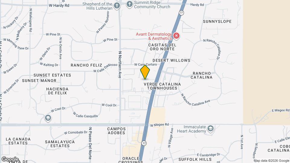8263 N Oracle Rd Map and Location Details