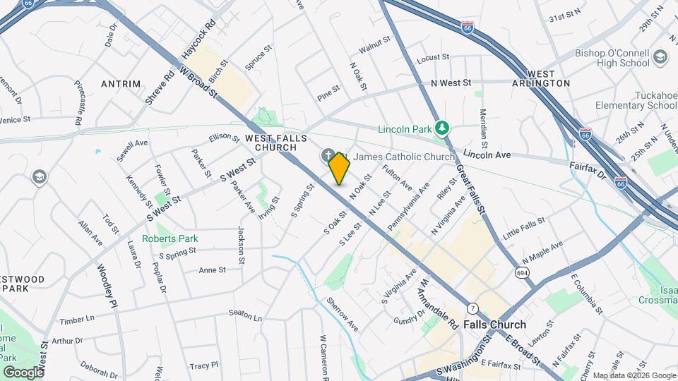 808 W Broad St Map and Location Details