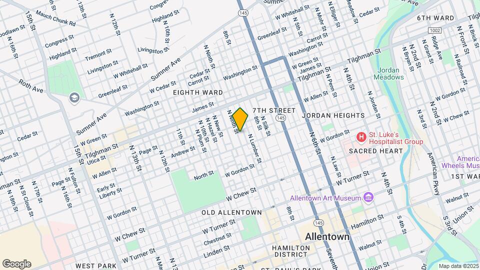521 N Ninth St Map and Location Details