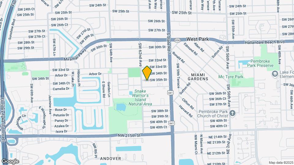 6144 SW 35th St Map and Location Details