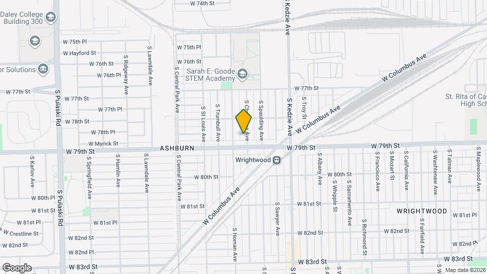 7836 S Christiana Ave Map and Location Details