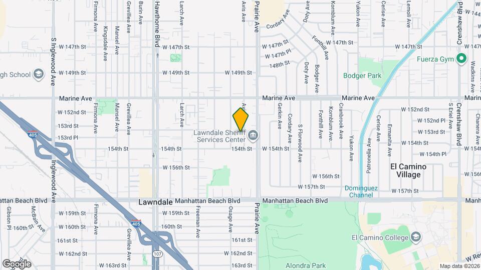 15313 Avis Ave Map and Location Details