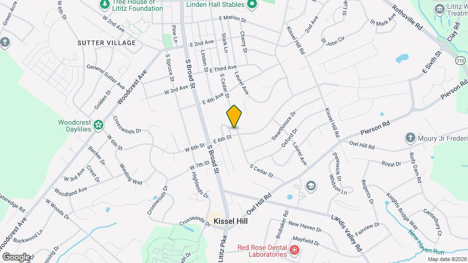 694 S Cedar St Map and Location Details